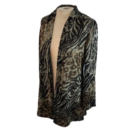 Chico's Sweaters - Chicos Open Front Cardigan Sweater Brown